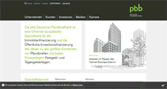Desktop Screenshot of pfandbriefbank.com